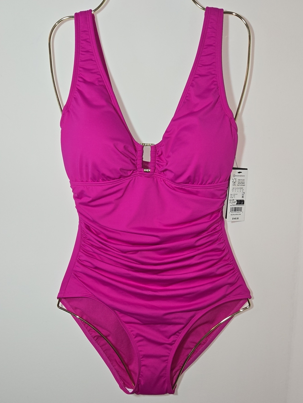 LAUREN Ralph Lauren Fuchsia One-Piece Swimsuit NWT Size 6